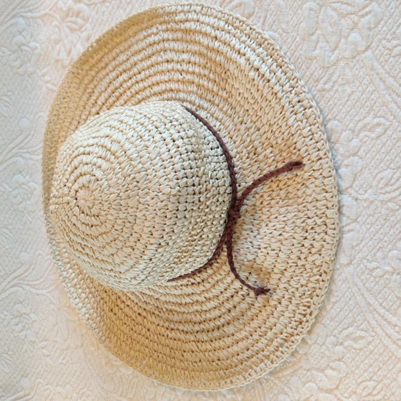 Accessories Summer Wide Brim Paper Braided Weave Floppy Beach Hat